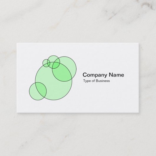 Bubbles - Mint Green Visitekaartje (Voorkant)