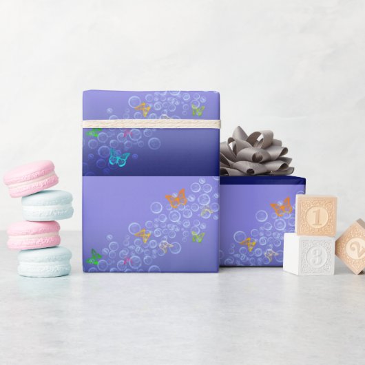 Bubbles n Butterflies Cadeaupapier (Baby Shower)