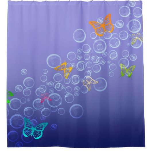 Bubbles n Butterflies Douchegordijn (Voorkant)