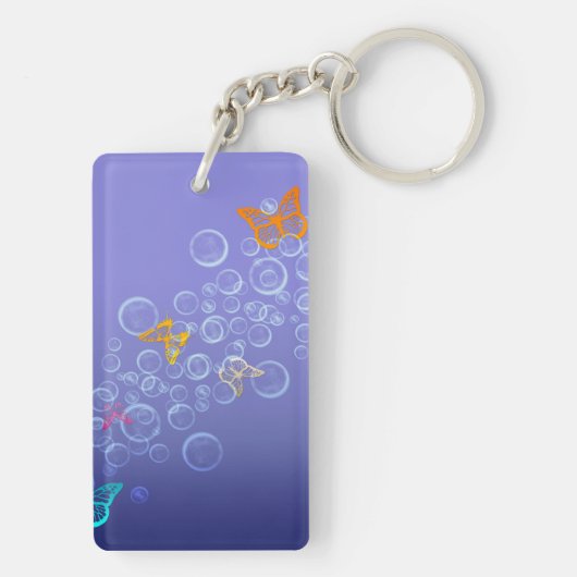 Bubbles n Butterflies Sleutelhanger (achterkant)