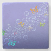 Bubbles n Butterflies Stenen Onderzetter (Voorkant)