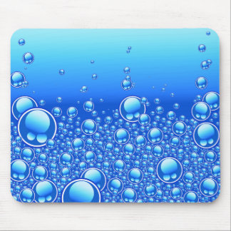Bubbles op blauw muismat