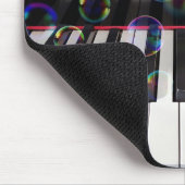 Bubbles op pianotoetsenbord muismat (Hoek)