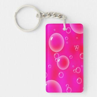 Bubbles op roze achtergrond sleutelhanger