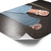 Bubbles Oranje Pedi Foto afdrukken (Hoek)