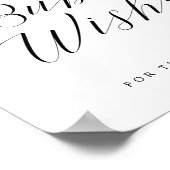 Bubbles Pas getrouwd afsturen Calligrafie-weddensc Poster (Hoek)