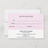 *~* Bubbles Pastel Trendy BEAUTY KAART (Achterkant)