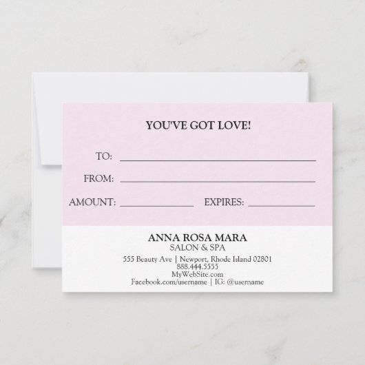 *~* Bubbles Pastel Trendy BEAUTY KAART (Achterkant)