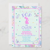 Bubbles Pastel Verjaardag uitnodiging (Voorkant)