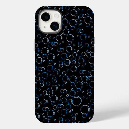 Bubbles Patroon 01.FR.b Black BG Case-Mate iPhone Case (Achterkant)