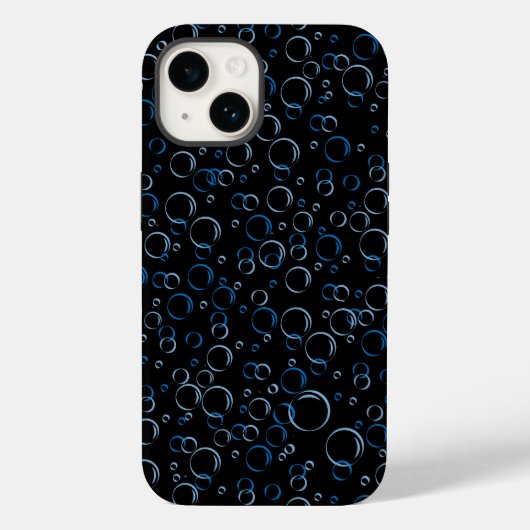 Bubbles Patroon 01.FR.b Black BG Case-Mate iPhone Case (Achterkant)