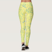 Bubbles patroon 01 Lyellow BG Leggings (Achterkant)