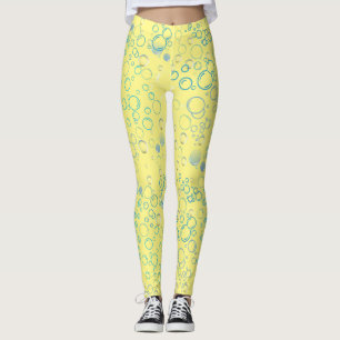 Bubbles patroon 01 Lyellow BG Leggings