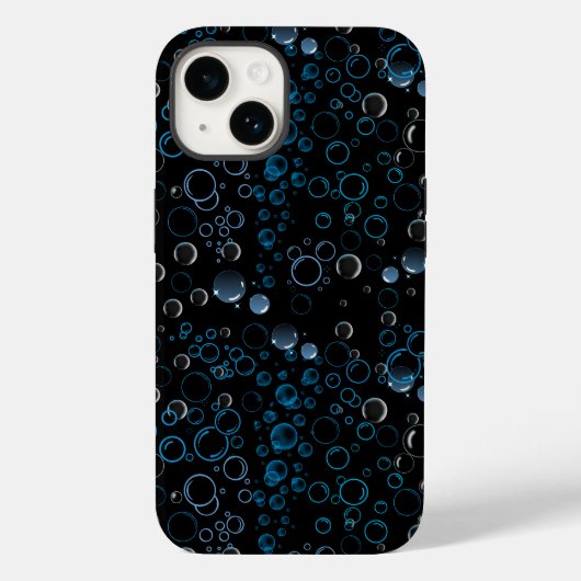Bubbles patroon 01 zwarte BG Case-Mate iPhone Case (Achterkant)