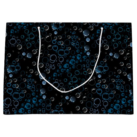 Bubbles patroon 01 zwarte BG Groot Cadeauzakje (Voorkant)