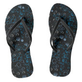 Bubbles patroon 01 zwarte BG Teenslippers (Voetbed)