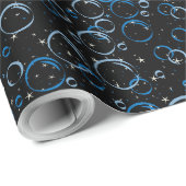 Bubbles Patroon 02.FR.b Black BG Cadeaupapier (Rol Hoek)