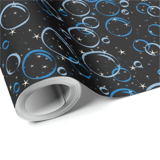 Bubbles Patroon 02.FR.b Black BG Cadeaupapier (Rol Hoek)