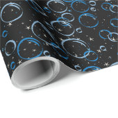 Bubbles Patroon 02.FR.b Black BG Cadeaupapier (Rol Hoek)
