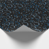 Bubbles Patroon 02.FR.b Black BG Cadeaupapier (Hoek)