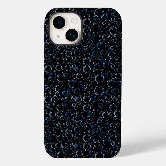 Bubbles Patroon 02.FR.b Black BG Case-Mate iPhone Case (Achterkant)