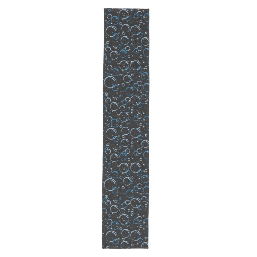 Bubbles Patroon 02.FR.b Black BG Medium Tafelloper (Voorkant)