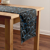 Bubbles Patroon 02.FR.b Black BG Medium Tafelloper (Voorbeeld)