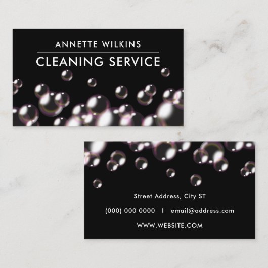 Bubbles patroon visitekaartje (Voorkant / Achterkant)