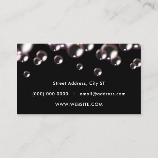 Bubbles patroon visitekaartje (Achterkant)