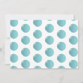 Bubbles Pop over Birthday Party roze Kaart (Achterkant)