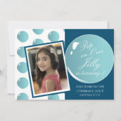 Bubbles Pop over roze thema Birthday Party Kaart (Voorkant)