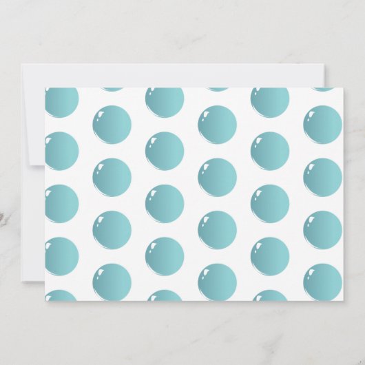 Bubbles Pop over roze thema Birthday Party Kaart (Achterkant)