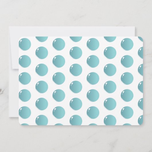 Bubbles Pop Pop Pop Birthday Fun Pink Kaart (Achterkant)