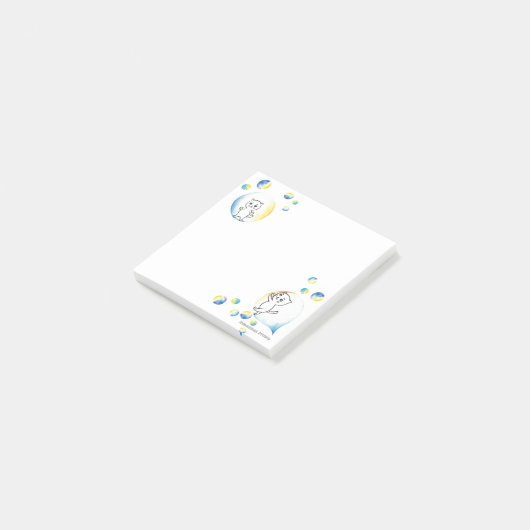Bubbles Post-it® Notes (Schuin)