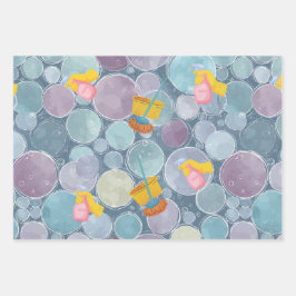 Bubbles reinigen inpakpapier vel