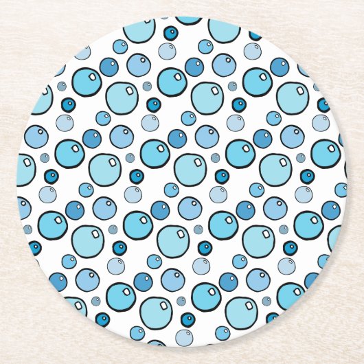 Bubbles Ronde Kartonnen Onderzetter (Voorkant)