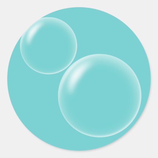 Bubbles Ronde Sticker (Voorkant)