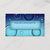 Bubbles Salon Spa Appointcard blauw Afsprakenkaartje (Achterkant)