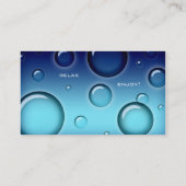 Bubbles Salon Spa Visitekaartje blauw (Achterkant)