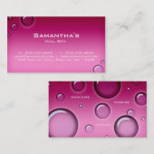 Bubbles Salon Spa Visitekaartje roze (Voorkant / Achterkant)