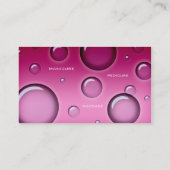 Bubbles Salon Spa Visitekaartje roze (Achterkant)