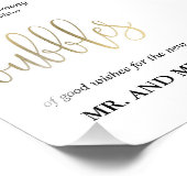 Bubbles Sendoff-teken Kies je formaat Faux Gold Foto Afdruk (Hoek)