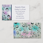 Bubbles - Sjabloonwerkkaart voor auto's Visitekaartje (Voorkant / Achterkant)