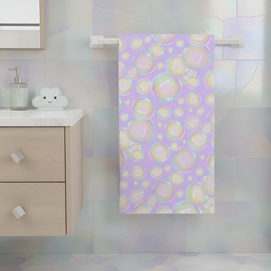 Bubbles - Snoep Paars Badhanddoek