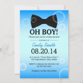 Bubbles & Stropdas Baby shower Kaart (Voorkant)