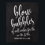 Bubbles sturen 8 x 10 berichten uit het bord voor  poster<br><div class="desc">Een elegant teken van de snijrand bruiloft, kenmerkt de tekst "Bloezelingen van welgewensen voor de nieuwe Mr en Mrs."in een extraverte manuscriptdoopvont, voegt de borsteltextuur een spontaan en playful gevoel toe. De achtergrondkleur kan aan uw behoeften en voorkeuren worden aangepast. Neem contact met mij op als u een speciaal verzoek...</div>