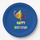 Bubbles the Birthday Fish, Paper Borden Papieren Bordje (Voorkant)