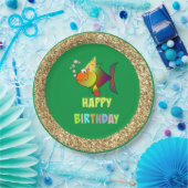 Bubbles the Birthday Fish, Paper Borden Papieren Bordje (Feest)