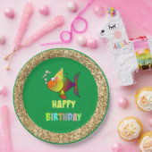 Bubbles the Birthday Fish, Paper Borden Papieren Bordje (Feest)