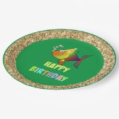 Bubbles the Birthday Fish, Paper Borden Papieren Bordje (Gekanteld)
